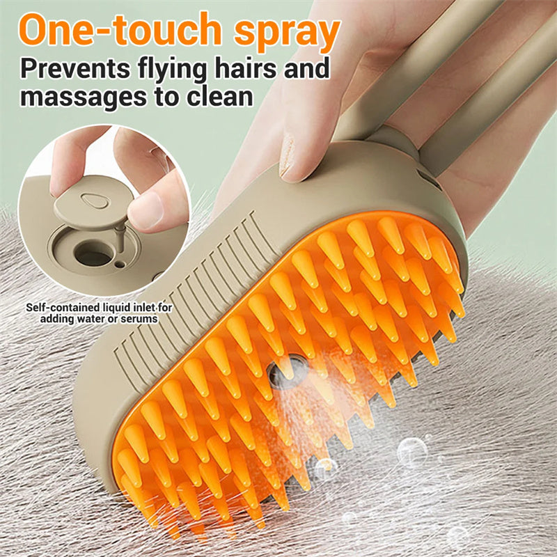 3-in-1 Electric Pet Grooming Brush | Steam & Shine Technology - FurBusters