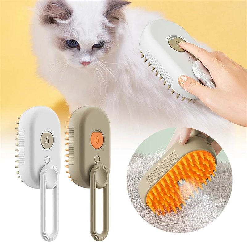3-in-1 Electric Pet Grooming Brush | Steam & Shine Technology - FurBusters