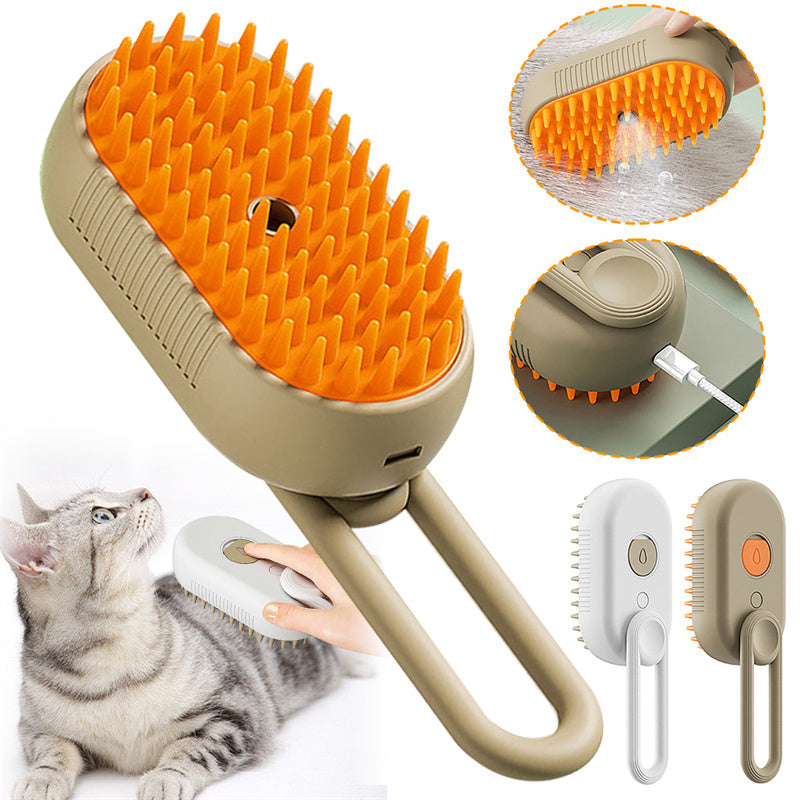 3-in-1 Electric Pet Grooming Brush | Steam & Shine Technology - FurBusters