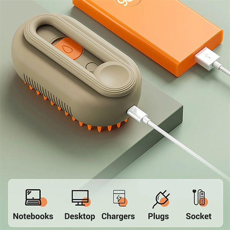 3-in-1 Electric Pet Grooming Brush | Steam & Shine Technology - FurBusters